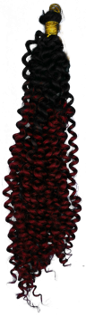 Deep Water Crochet Braids - zweifarbig  weinrot & schwarz